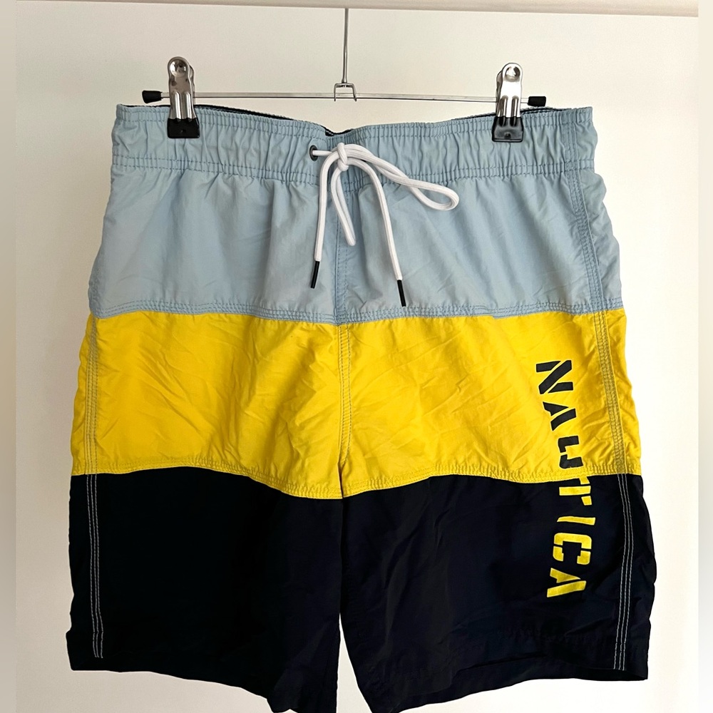 Nautical men’s swim trunks